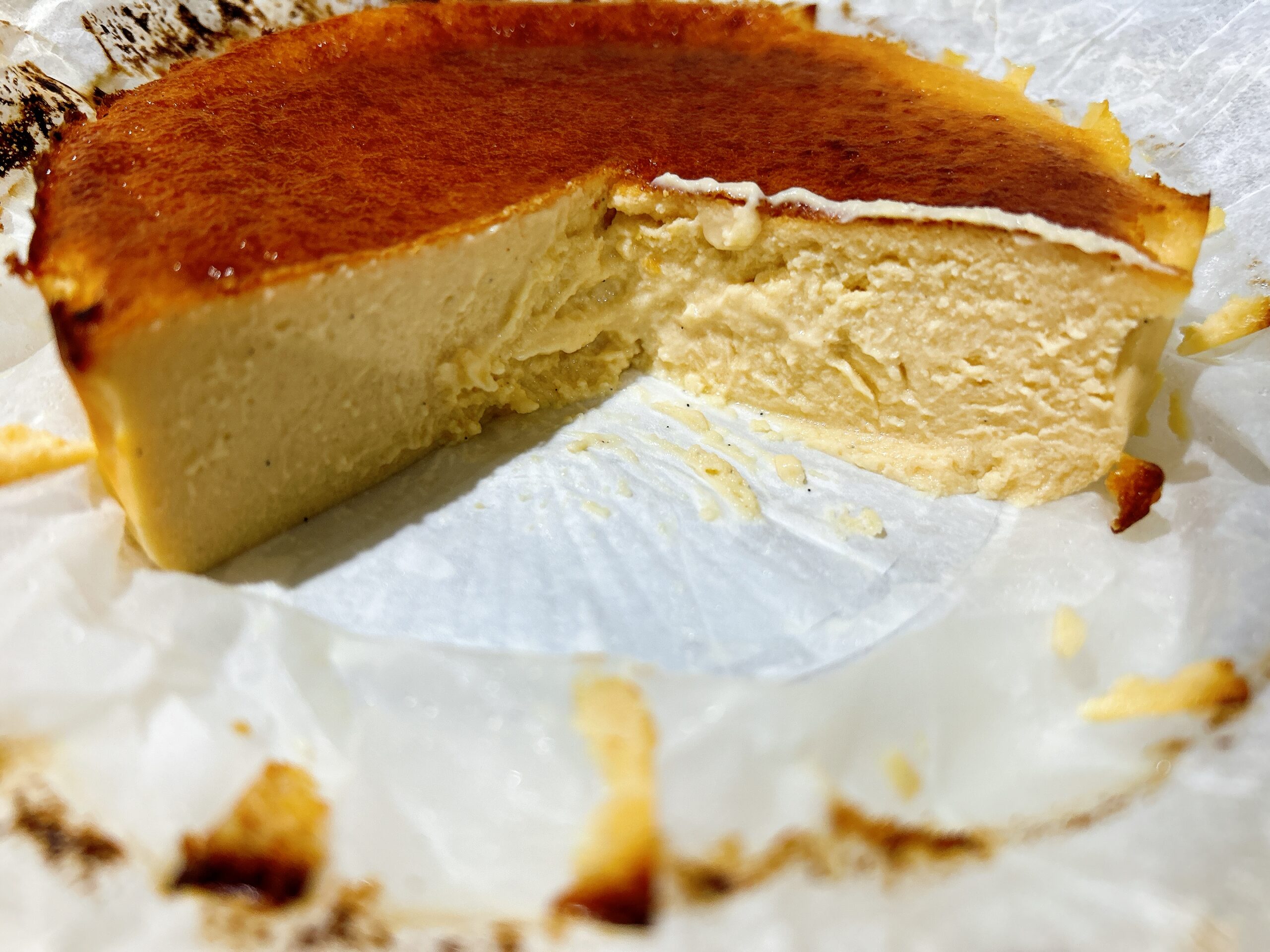 バスクチーズケーキ（断面）